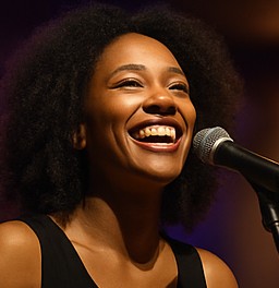 Singer performing in a club